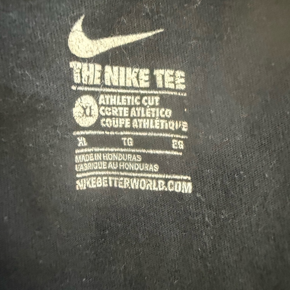 Nike Black Tee with Multi Colored Text - Picture 3 of 4